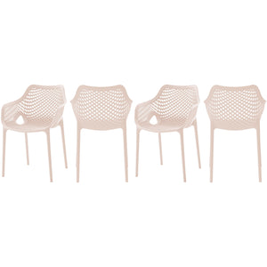 Meridian Mykonos Pink Outdoor Patio Dining Chair