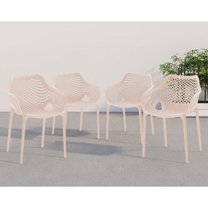Meridian Mykonos Pink Outdoor Patio Dining Chair