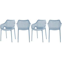 Meridian Mykonos Sky Blue Outdoor Patio Dining Chair