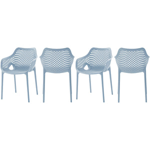 Meridian Mykonos Sky Blue Outdoor Patio Dining Chair