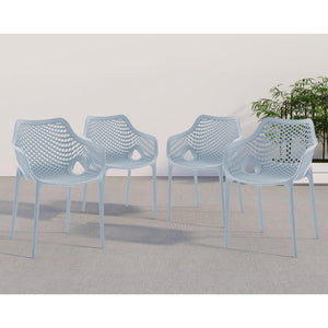 Meridian Mykonos Sky Blue Outdoor Patio Dining Chair