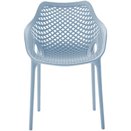 Meridian Mykonos Sky Blue Outdoor Patio Dining Chair