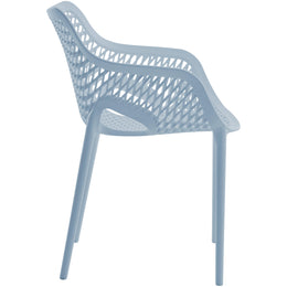Meridian Mykonos Sky Blue Outdoor Patio Dining Chair