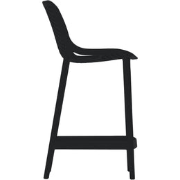 Meridian Mykonos Black Outdoor Patio Stool