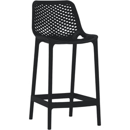 Meridian Mykonos Black Outdoor Patio Stool