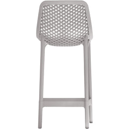 Meridian Mykonos Grey Outdoor Patio Stool