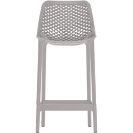 Meridian Mykonos Grey Outdoor Patio Stool