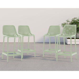 Meridian Mykonos Mint Outdoor Patio Stool