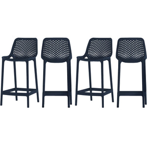Meridian Mykonos Navy Outdoor Patio Stool