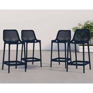 Meridian Mykonos Navy Outdoor Patio Stool