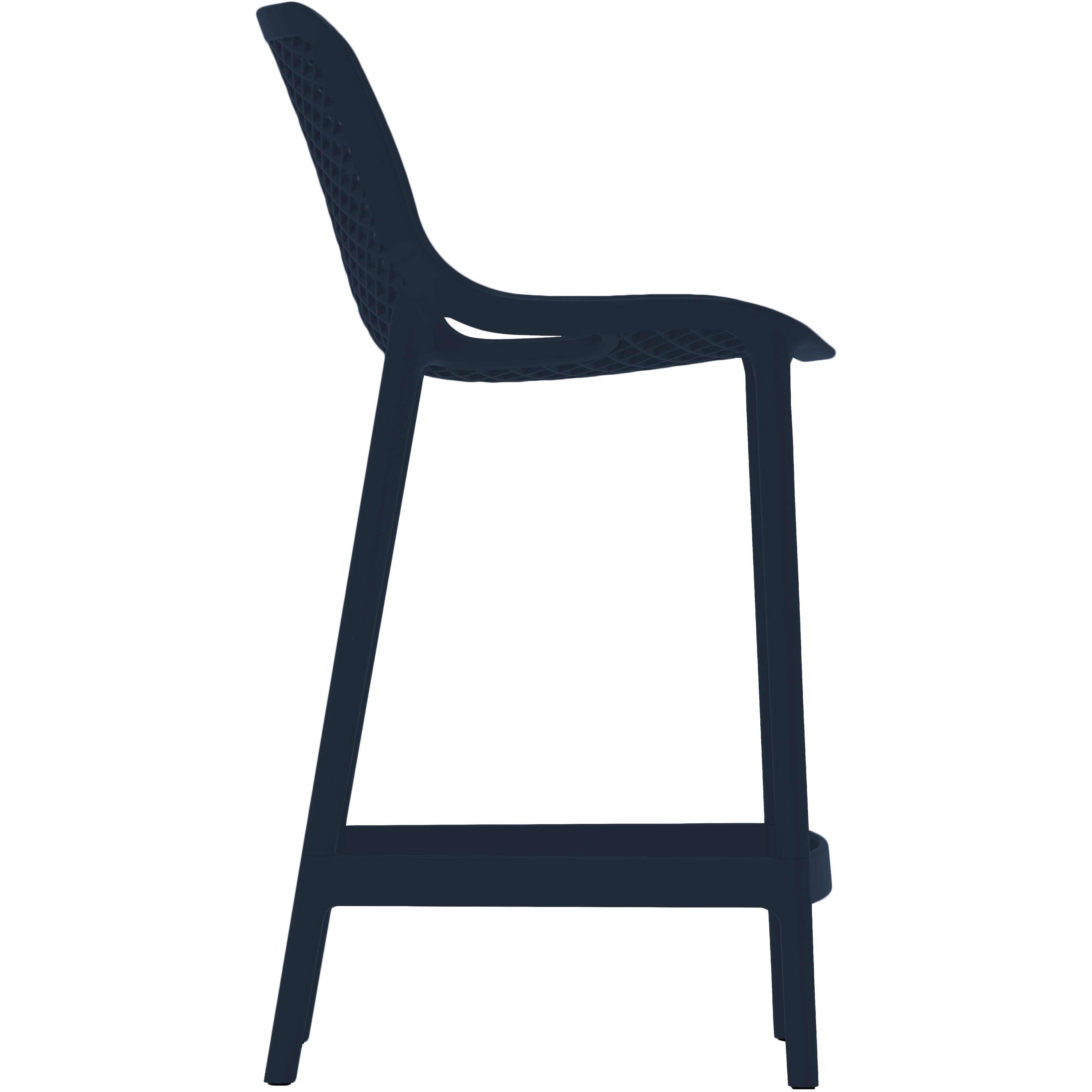 Meridian Mykonos Navy Outdoor Patio Stool