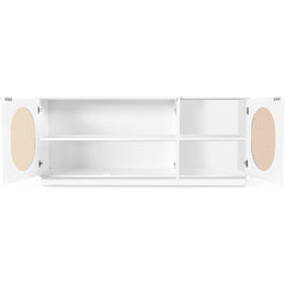 Meridian Cane White Sideboard/Buffet