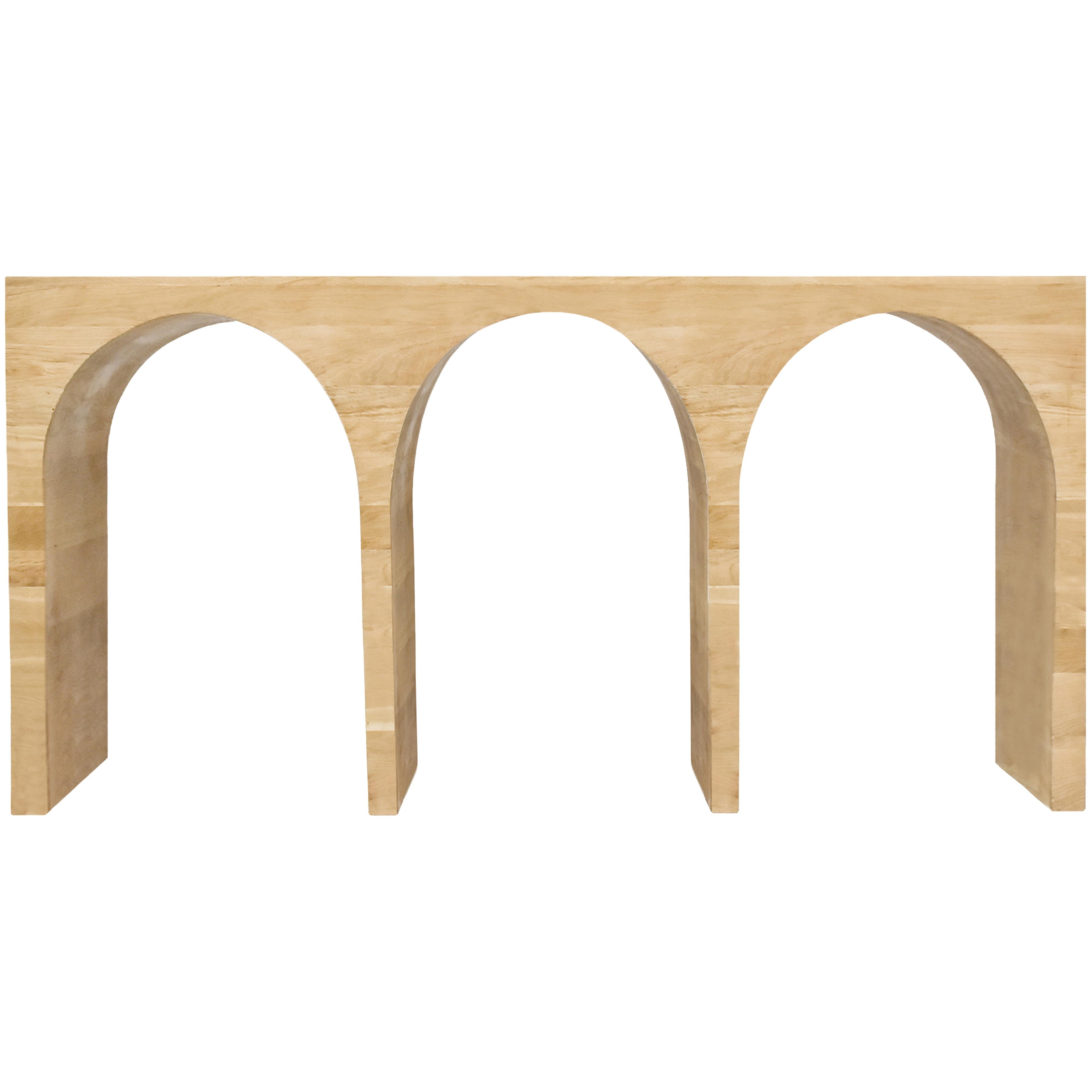 Meridian June White Oak Console Table