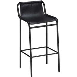 Meridian Dax Black Vegan Leather Counter Stool