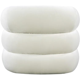 Meridian Roxbury Cream Velvet Accent Chair