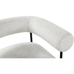 Meridian Blake Cream Boucle Fabric Accent Chair