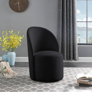 Meridian Hautely Black Boucle Fabric Accent Chair