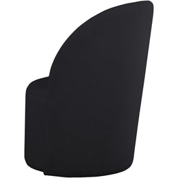 Meridian Hautely Black Boucle Fabric Accent Chair