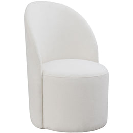 Meridian Hautely Cream Boucle Fabric Accent Chair