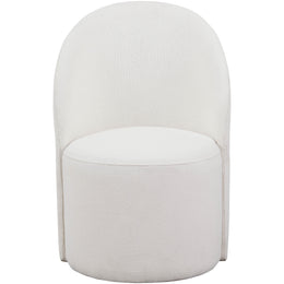 Meridian Hautely Cream Boucle Fabric Accent Chair