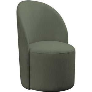 Meridian Hautely Green Boucle Fabric Accent Chair