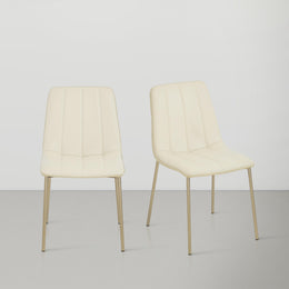 Meridian Isla Cream Vegan Leather Dining Chair