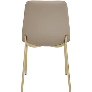 Meridian Isla Taupe Vegan Leather Dining Chair