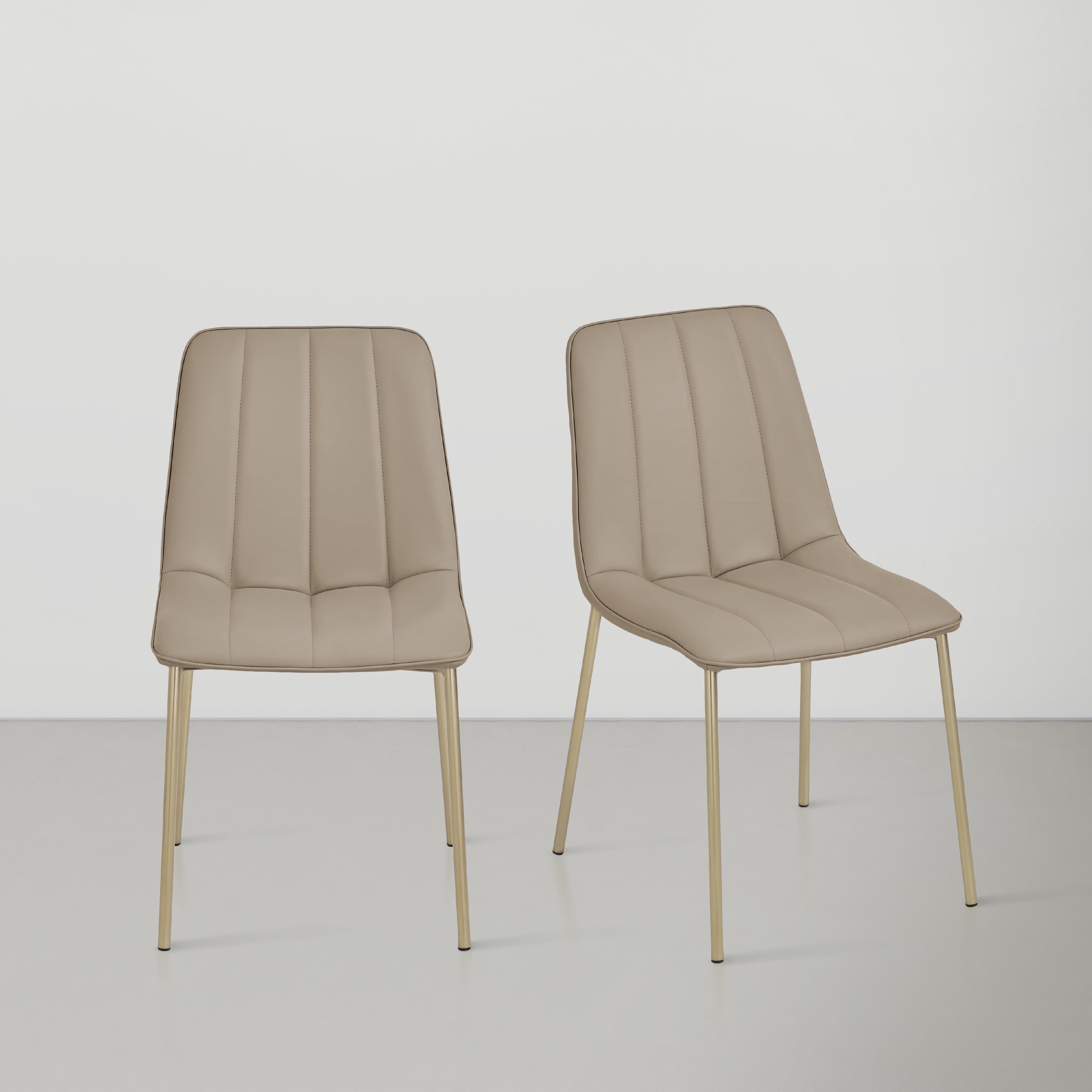 Meridian Isla Taupe Vegan Leather Dining Chair