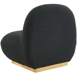 Meridian Liam Black Boucle Fabric Accent Chair