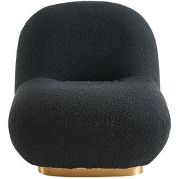 Meridian Liam Black Boucle Fabric Accent Chair