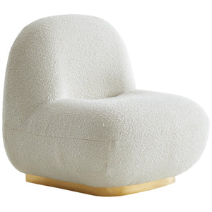Meridian Liam Cream Boucle Fabric Accent Chair