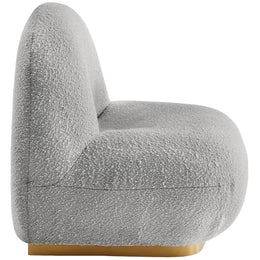 Meridian Liam Grey Boucle Fabric Accent Chair