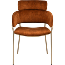 Meridian Yara Cognac Velvet Dining Chair