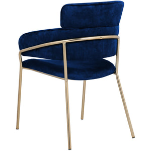Meridian Yara Navy Velvet Dining Chair