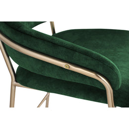 Meridian Yara Green Velvet Counter Stool