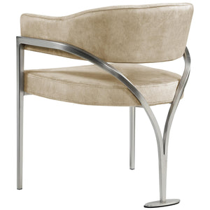Meridian Madelyn Beige Velvet Dining Chair