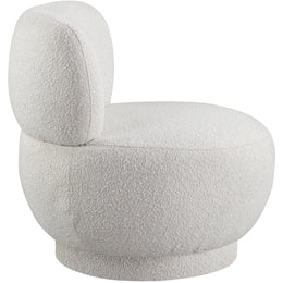 Meridian Calais Cream Boucle Fabric Accent Chair