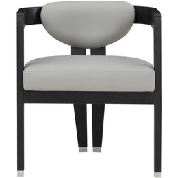 Meridian Carlyle Grey Vegan Leather Dining Chair