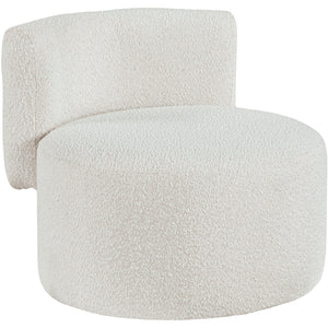 Meridian Como Cream Boucle Fabric Accent Chair