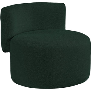 Meridian Como Green Boucle Fabric Accent Chair