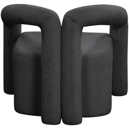 Meridian Otto Black Boucle Fabric Accent Chair