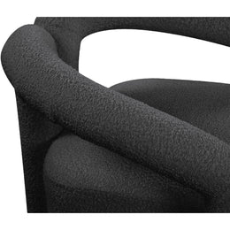 Meridian Otto Black Boucle Fabric Accent Chair
