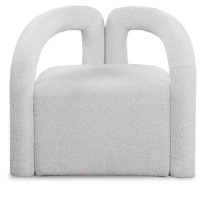 Meridian Otto Cream Boucle Fabric Accent Chair