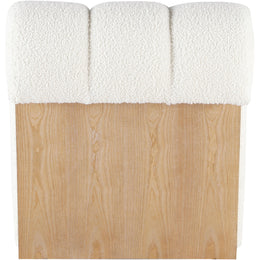 Meridian Swoon Cream Faux Sheepskin Accent Chair