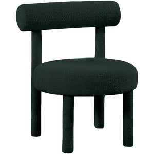 Meridian Parlor Green Boucle Fabric Accent Chair