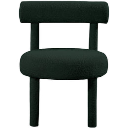 Meridian Parlor Green Boucle Fabric Accent Chair