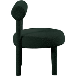 Meridian Parlor Green Boucle Fabric Accent Chair