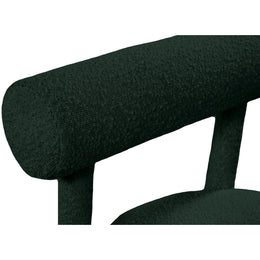 Meridian Parlor Green Boucle Fabric Accent Chair