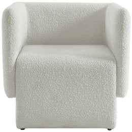 Meridian Vera Cream Boucle Fabric Accent Chair