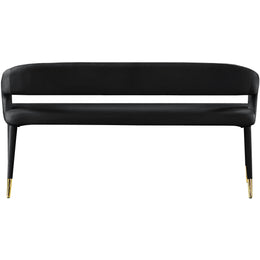 Meridian Destiny Black Velvet Bench